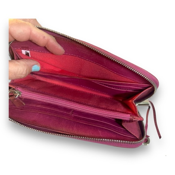 JIMMY CHOO red  & Silver Tone Star Studded Wallet with Authentication Card 💕 - Picture 13 of 15